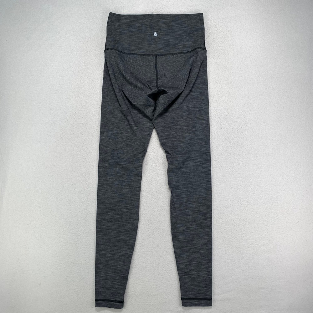 Lululemon Wunder Under High Rise Leggings Womens 8 Gray Full Length Gym Yoga - Picture 4 of 10